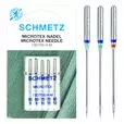 130/705 H-M Igły do jedwabiu i mikrofazy SCHMETZ do maszyn domowych mix 2x60, 2x70, 1x80 op.5szt.
