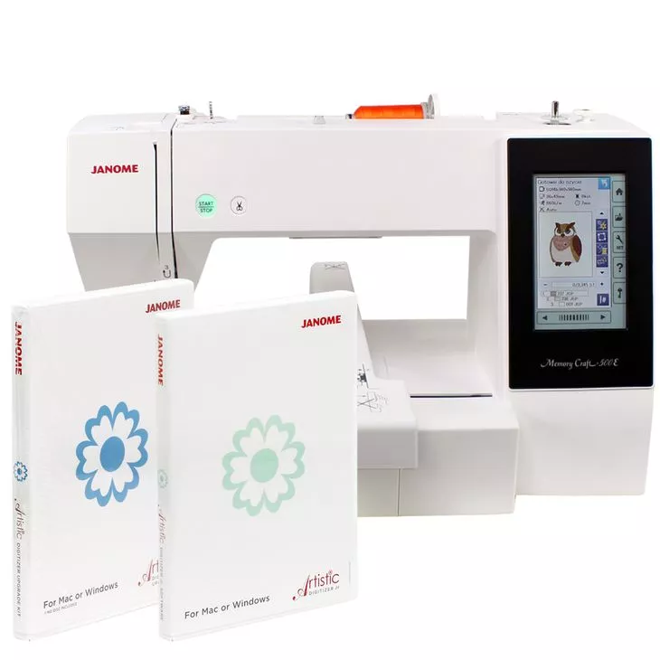 Hafciarka JANOME MC500E + program do projektowania haftów Digitizer JR + rozszerzenie do pełnej wersji