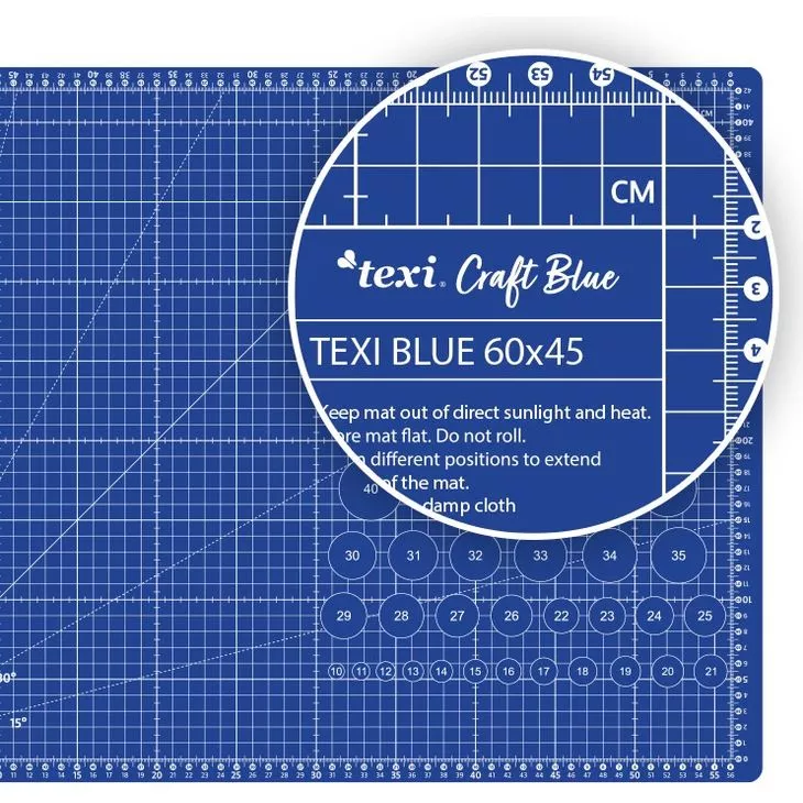 Mata podkładowa, samoregenerująca, dwustronna, niebieska, TEXI BLUE 60x45 cm
