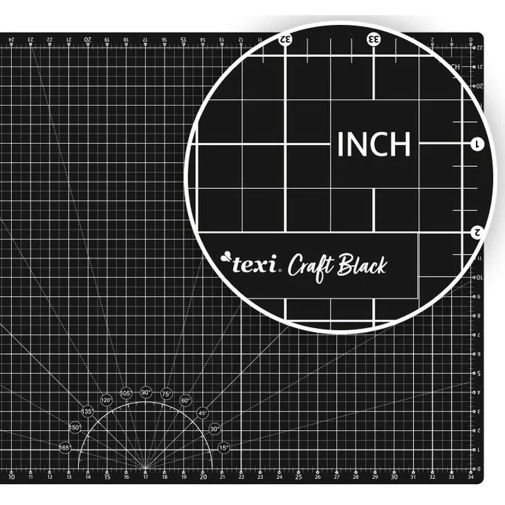 Zestaw do cięcia i krojenia TEXI CRAFT BLACK 90x60 cm