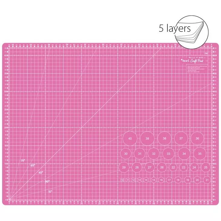Mata podkładowa, samoregenerująca, dwustronna, różowa, TEXI PINK 60x45 cm
