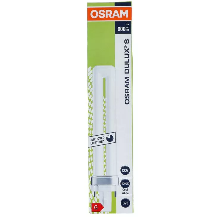 Świetlówka Osram Dulux S 9W G23 840 zimna biel - 2-Piny do lampki do maszyny do szycia