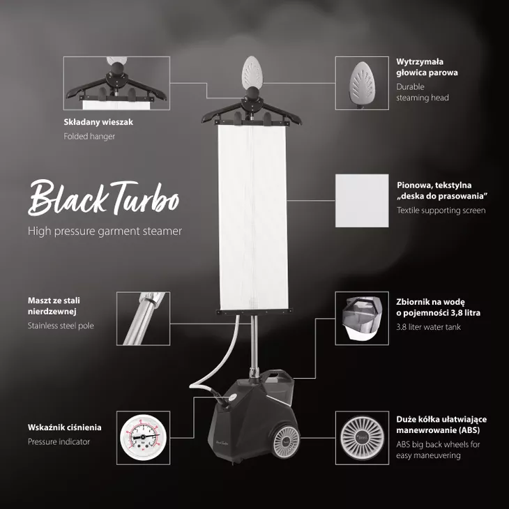 TEXI BLACK TURBO Parowiec wysokociśnieniowy