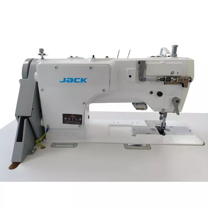 JACK JK-58450B-003, stebnówka 2-igłowa z wyłączanymi igłami, transport ząbkowo-igłowy, szycie lekkie i średnie