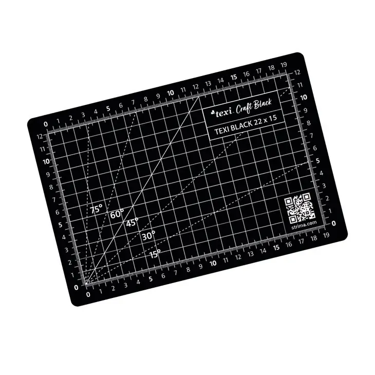 Mata podkładowa do cięcia 22x15 cm TEXI BLACK samoregenerująca dwustronna czarna