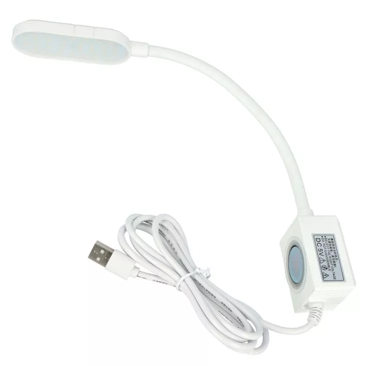 Lampka do maszyny szwalniczej 6W 30 diod LED HM12MD 30LED mocowana na magnes zimne światło port USB adapter sieciowy