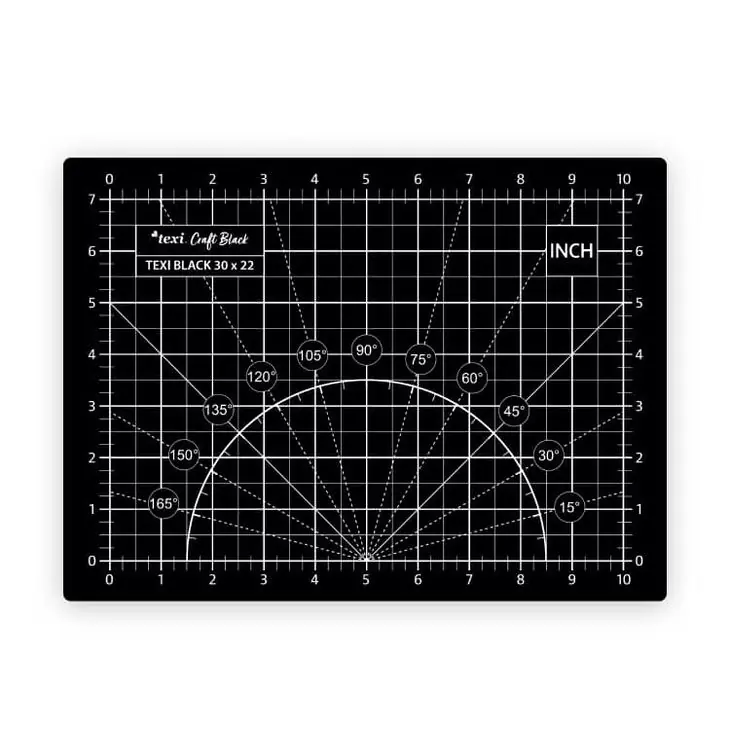 Mata podkładowa do cięcia 30x22 cm TEXI BLACK samoregenerująca dwustronna czarna