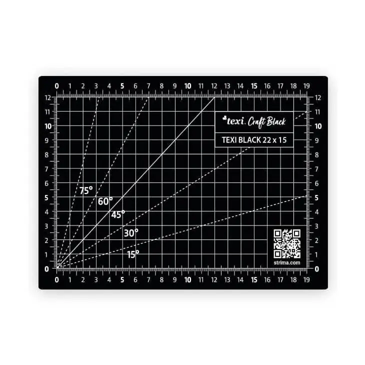 Mata podkładowa do cięcia 22x15 cm TEXI BLACK samoregenerująca dwustronna czarna